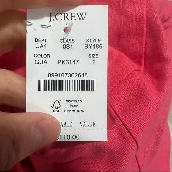 J crew scalloped shift dress guava - Picture 2 of 4